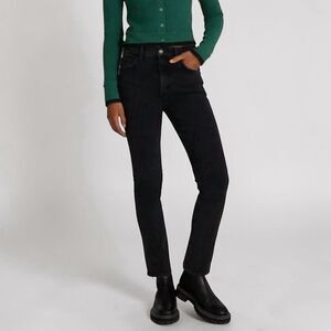 NWT Favorite Daughter Jeans The Erin High Rise Slim Straight Black Denim 28 $198
